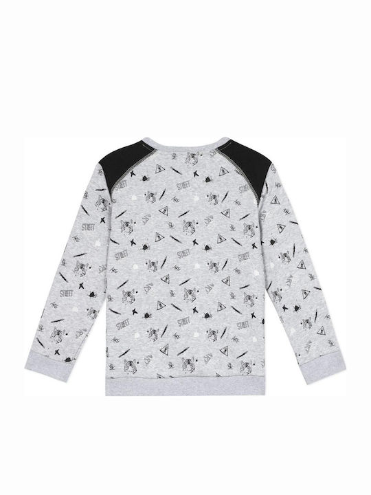 Cotton boy's blouse with grey patterns by 3Pommes