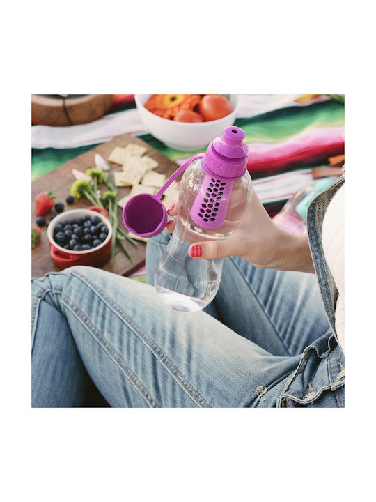 Bobble Infuse Plastic Water Bottle with Filter 590ml Transparent
