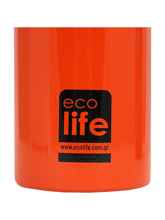 Ecolife Ανοξείδωτο Παγούρι 600ml Πορτοκαλί