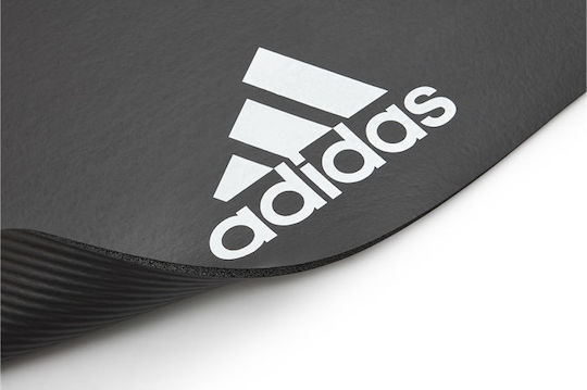 adidas Training Exercise Mat Black with Carry Strap (173x61x0.7cm)