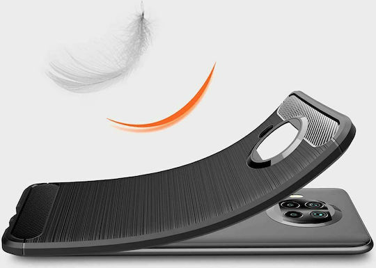 TPU Carbon Задна корица Силикон Черен (Xiaomi Mi 10T Lite)