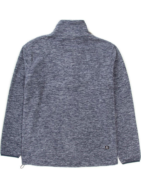 Basehit Men's Fleece Cardigan with Zipper Gray