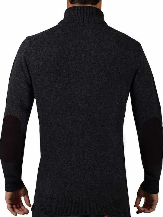 Men's Knitted Cardigan with Buttons Gray