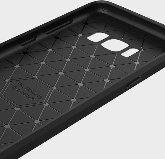 Forcell Carbon Umschlag Rückseite Kunststoff Schwarz (Galaxy S8)