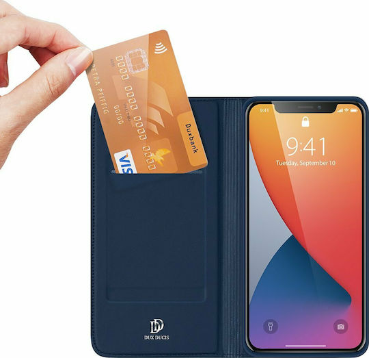 Dux Ducis Skin Pro Книга Изкуствена кожа Тъмносин (iPhone 12 mini)