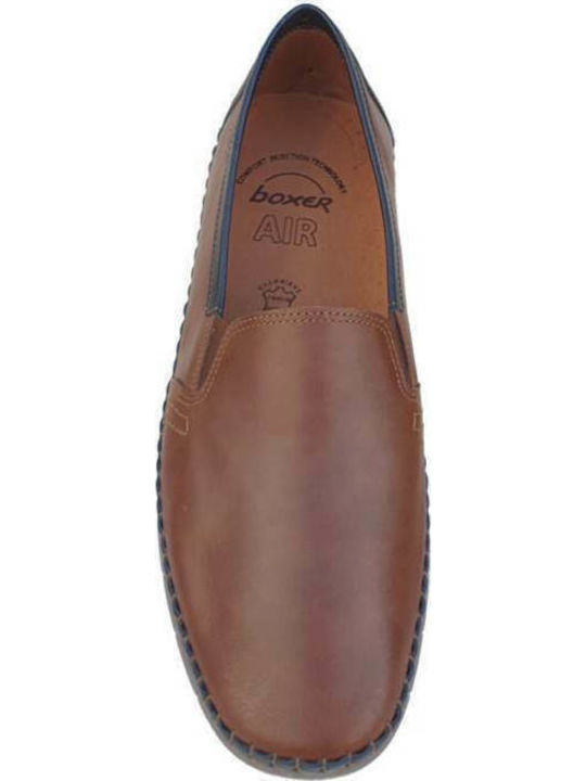 Кожа Мъжки Slip-On Тютюнев