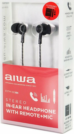 Aiwa ESTM100 In-ear Handsfree με Βύσμα 3.5mm Μαύρο