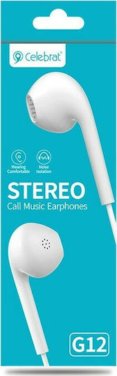 Celebrat G12 Earbuds Handsfree with 3.5mm Connector White