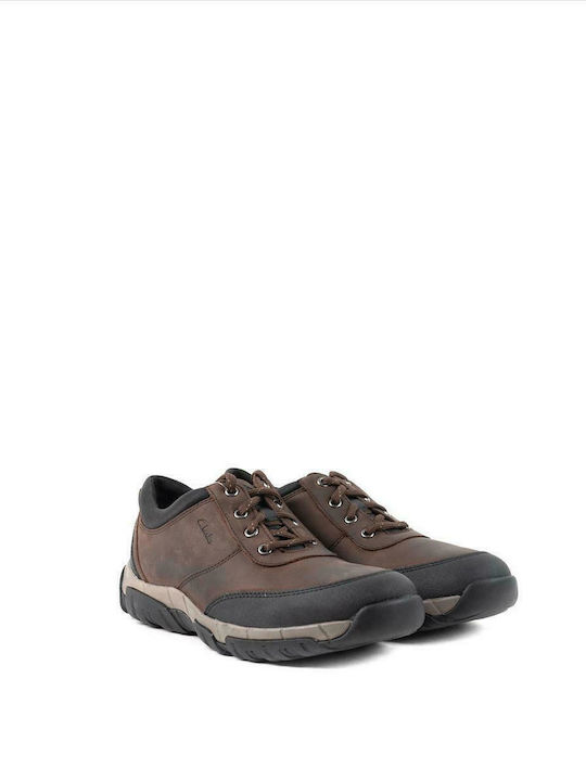 Clarks Edge II Men's Leather Casual Shoes Brown