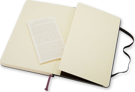 Moleskine Hard Cover Σημειωματάριο A6 Bullet 192 Φύλλων με Λευκές Σελίδες με Σκληρό Εξώφυλλο και Λάστιχο Μαύρο