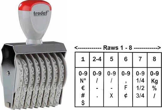 Trodat Rectangular Number Stamp