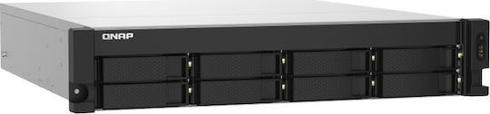 QNap TS-832PXU-4G NAS Rack με 8 θέσεις για HDD/SSD και 2 θύρες Ethernet