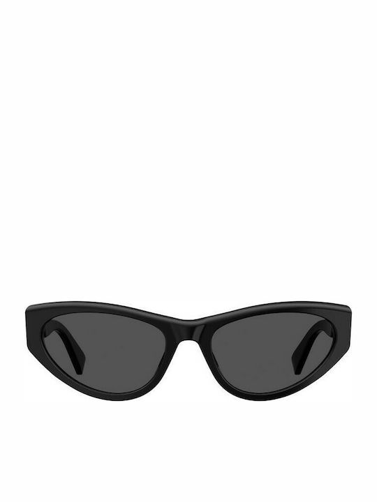 Moschino Women's Sunglasses with Black Plastic Frame and Black Lens MOS077/S 807/IR