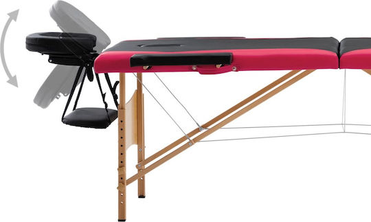 vidaXL Physiotherapy Bed Portable Foldable Wooden 191x70cm 2 Positions
