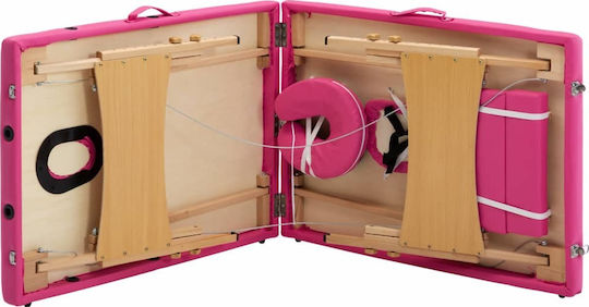 vidaXL Bett Massage und Physiotherapie Rosa aus Holz 191x70cm. 2 Positionen