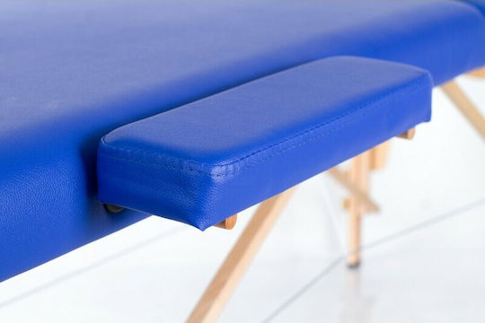 SuperOrtho Portable Foldable Physiotherapy Bed Blue Wooden 190x70cm