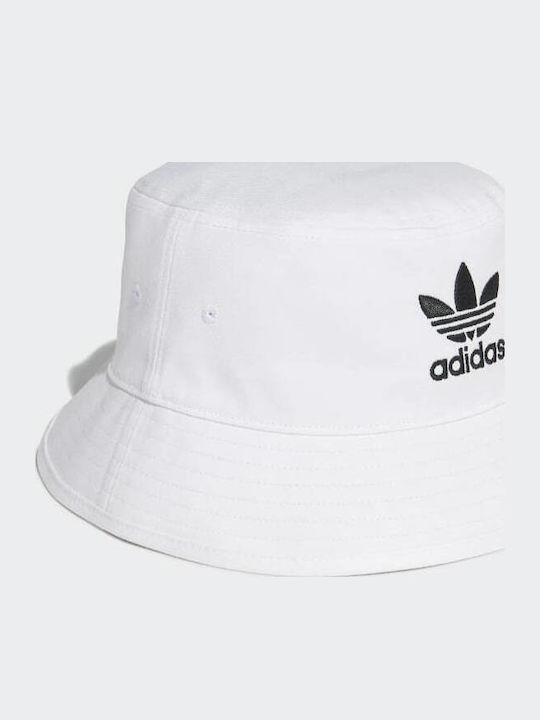 adidas Trefoil Fabric Men's Hat Bucket Style White