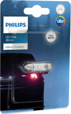 Philips Λάμπα Αυτοκινήτου & Μοτοσυκλέτας Ultinon Pro3000 LED 6000K Ψυχρό Λευκό 12V 0.6W 1τμχ