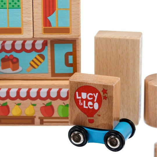 Lucy & Leo Bauklötze Set Hölzernes für 3+ Jahre 25 Stück