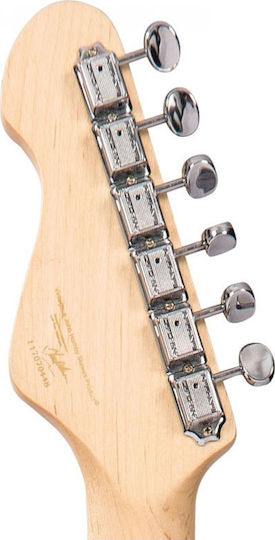 Vintage V6 ReIssued Electric Guitar Stratocaster with SSS Pickup Configuration Vintage White