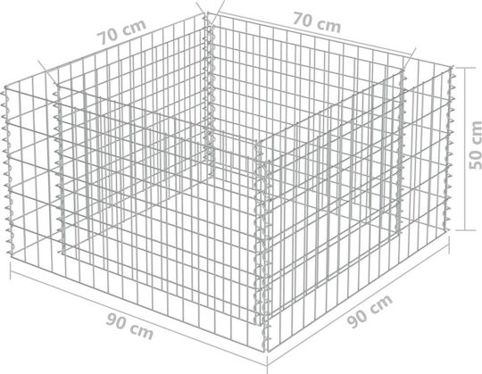 vidaXL Planter Garden Fencing Material 1pcs Silver