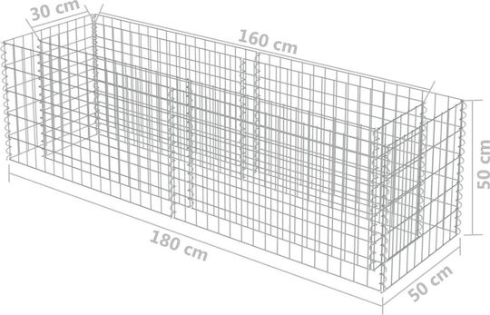 vidaXL Planter Garden Fencing Material 1pcs Silver