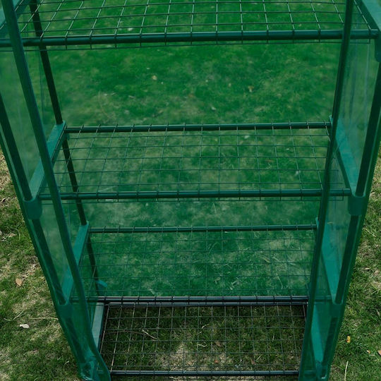 vidaXL 40619 Seed Propagator with Metal Frame and Shelves 0.32x0.69x1.6m