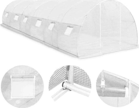 vidaXL 45752 Оранжерия Тунел с Метална Рамка 9x3x2m