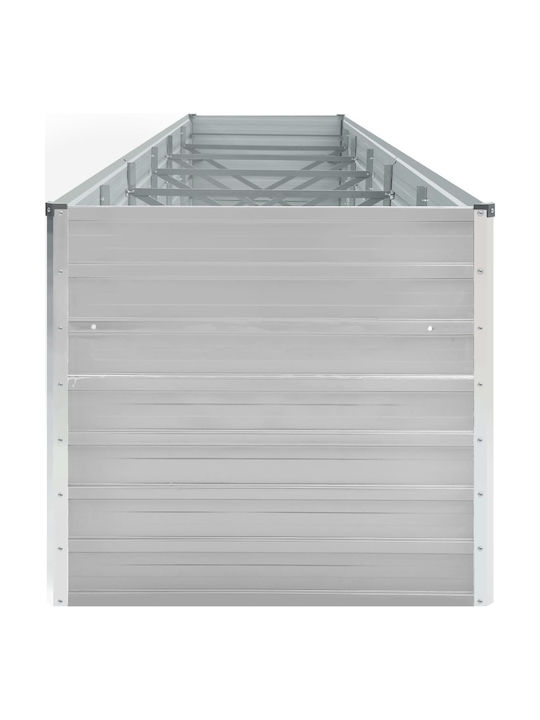 vidaXL Ζαρντινιέρα Μεταλλική Γκρι 480x80x77εκ.