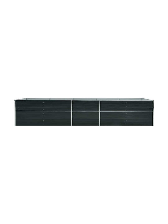 vidaXL Blumenkasten Metallisch Schwarz 400x80x77cm.
