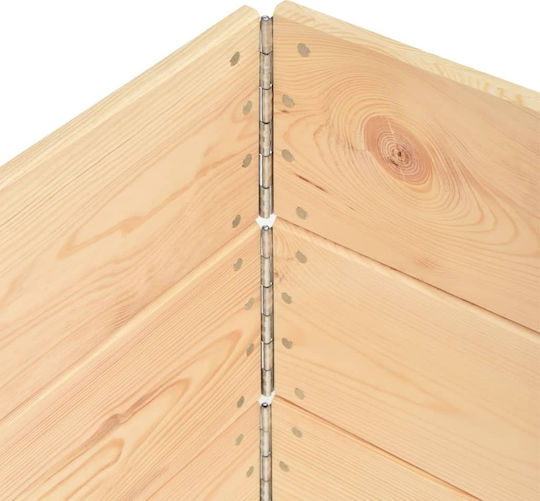 vidaXL Цветна леха за Ограда на Градина Комплект от бор 60x80cm от Дърво 80x60бр 3бр Brown
