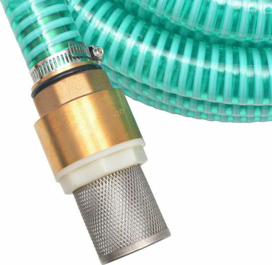 vidaXL 142886 Tubing Suction Green with Brass Connectors 10m 25mm