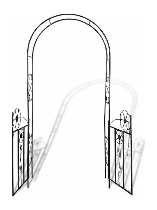 Gartenbogen aus Metall in Schwarz Farbe 115x37x230cm