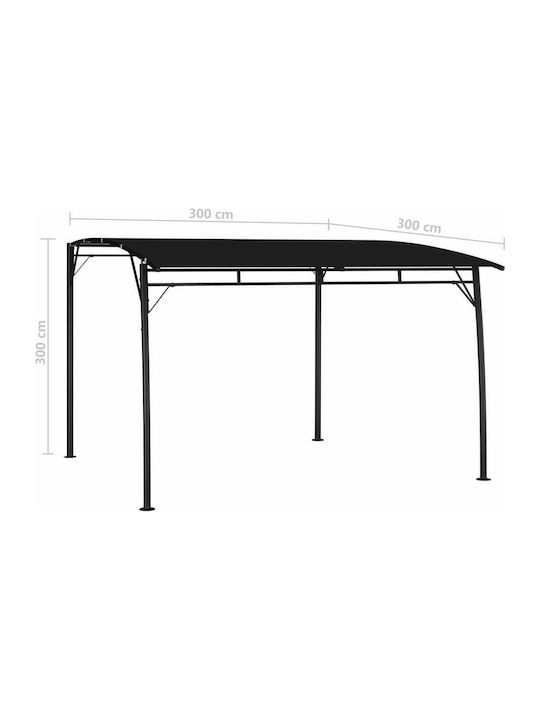 Πέργκολα Κήπου από Μέταλλο 300x300x225cm Μαύρη 47978 Πέργκολα Κήπου από Μέταλλο 300x300x225cm Μαύρη 47978