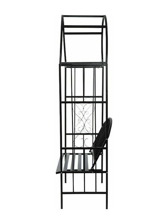 Αψίδα Κήπου από Μέταλλο 114x57x210cm Μαύρη 40545