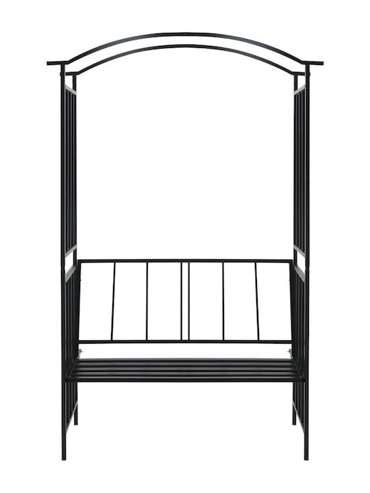Gartenbogen aus Metall 128x50x207cm Schwarze 47093 Gartenbogen aus Metall 128x50x207cm Schwarze 47093