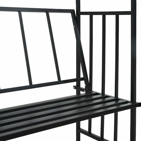 Gartenbogen aus Metall in Schwarz Farbe 128x50x207cm