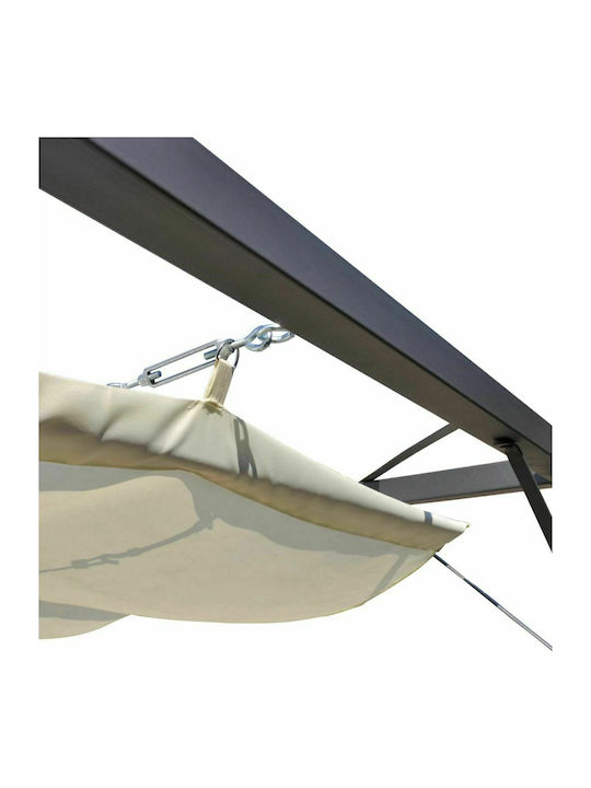 Pergolă De Grădină Din Metal 300x300x225cm Albă 40786 Pergolă De Grădină Din Metal 300x300x225cm Albă 40786