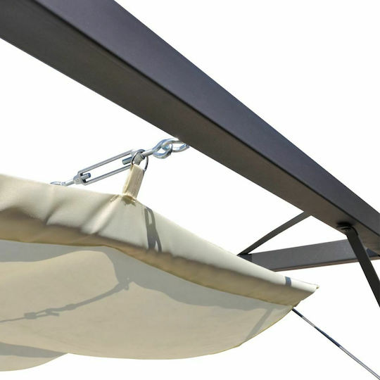 Πέργκολα Κήπου από Μέταλλο 300x300x225cm Λευκή 40786 Πέργκολα Κήπου από Μέταλλο 300x300x225cm Λευκή 40786