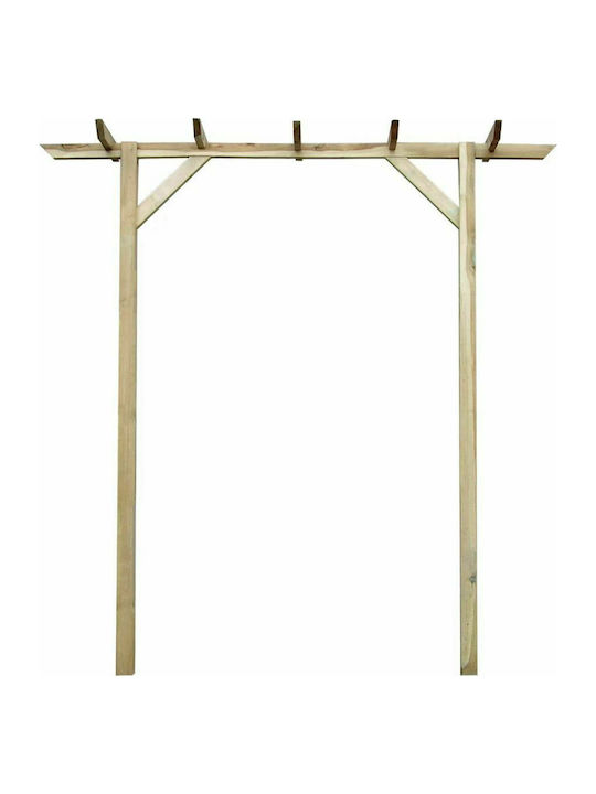 Arcadă De Grădină Din Lemn Bej 205x40x203cm