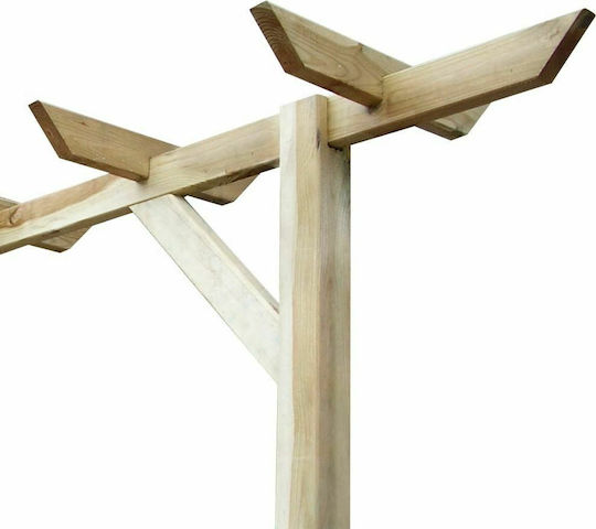 Αψίδα Κήπου από Ξύλο σε Μπεζ Χρώμα 205x40x203cm