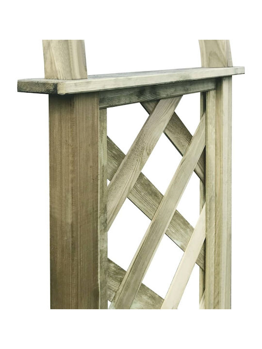 Gartenbogen aus Holz mit Rhombus-Rasterdesign in Braun Farbe 138x237cm