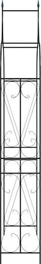 Метална Арка За Градина 120x38x258см Черна 47094 Метална Арка За Градина 120x38x258см Черна 47094