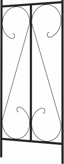 Arcadă De Grădină Din Metal Negru 120x38x258cm