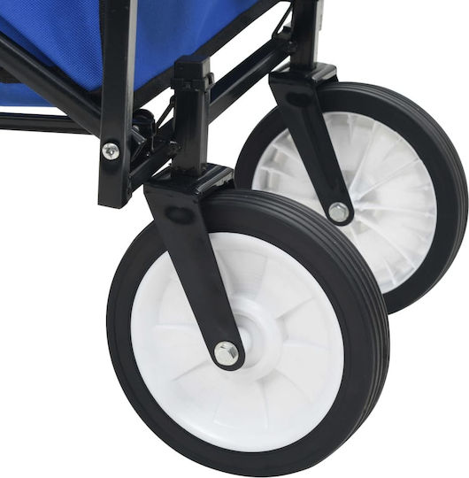 Foldable Garden Cart Plastic Four-wheel with Maximum Load Weight 75kg 92x52x118cm.