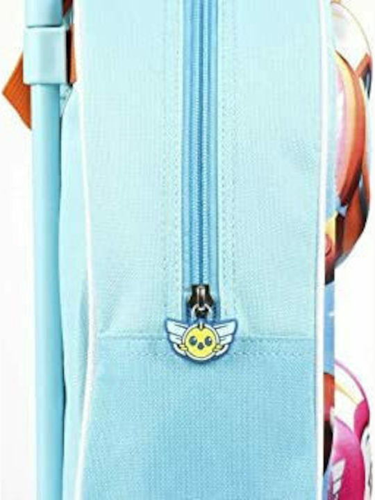 Nickelodeon Top Wing School Bag Trolley Kindergarten in Turquoise color