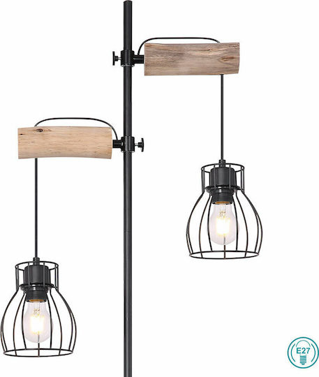 Globo Lighting Mina Vintage Φωτιστικό Δαπέδου Υ168εκ. Μαύρο Globo Lighting Mina Vintage Φωτιστικό Δαπέδου Υ168εκ. Μαύρο