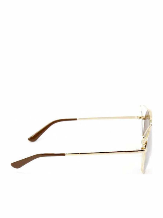 Vogue Women's Sunglasses with Gold Metal Frame and Brown Mirror Lens VO4048S 848/5A