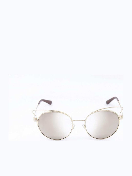 Vogue Women's Sunglasses with Gold Metal Frame and Brown Mirror Lens VO4048S 848/5A