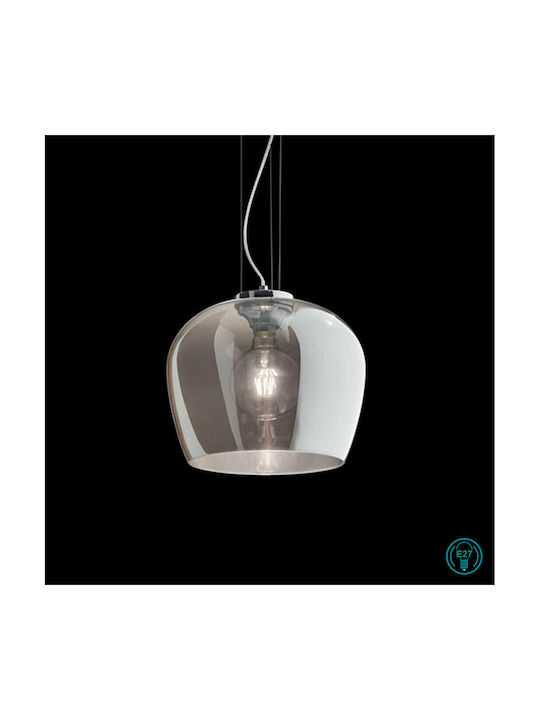 Ideal Lux Blossom 241524 Hängelampe Einfaches Licht Glocke für Fassung E27 Gray